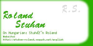 roland stuhan business card